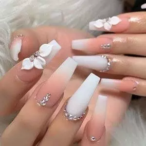 White Nails With Gel 